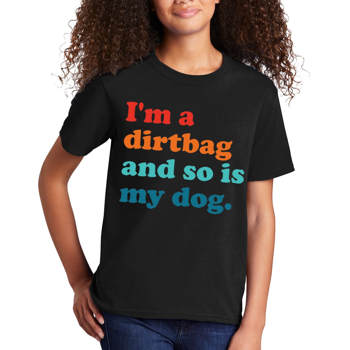 Im A Dirtbag And So Is Dog Funny Retro Apparel Kids T-Shirt