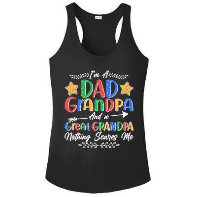 Im A Dad Grandpa And A Great Grandpa Nothing Scares Me Ladies PosiCharge Competitor Racerback Tank