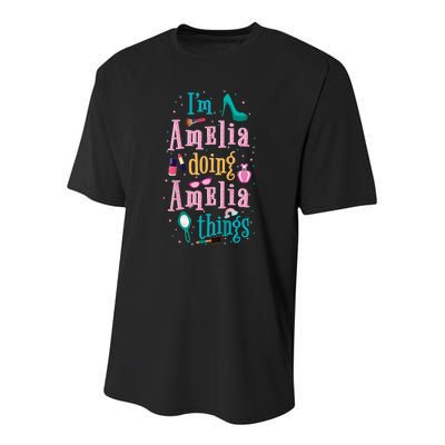 IM Amelia Doing Amelia Things Cute Youth Performance Sprint T-Shirt