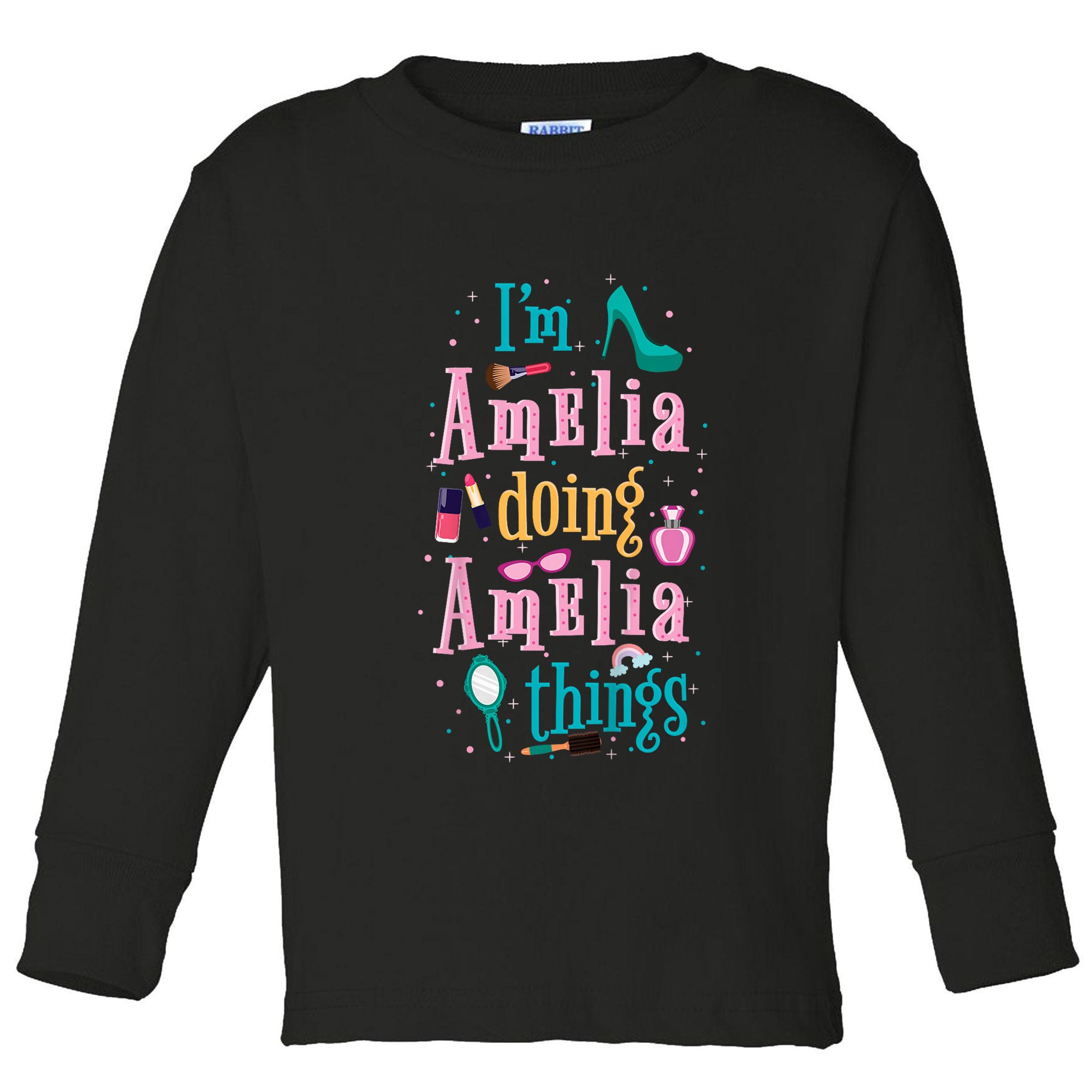 IM Amelia Doing Amelia Things Cute Toddler Long Sleeve Shirt