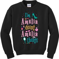 IM Amelia Doing Amelia Things Cute Kids Sweatshirt