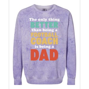 I'm A Dad And Football Coach Funny Fatherhood Funny Dad Gift Colorblast Crewneck Sweatshirt