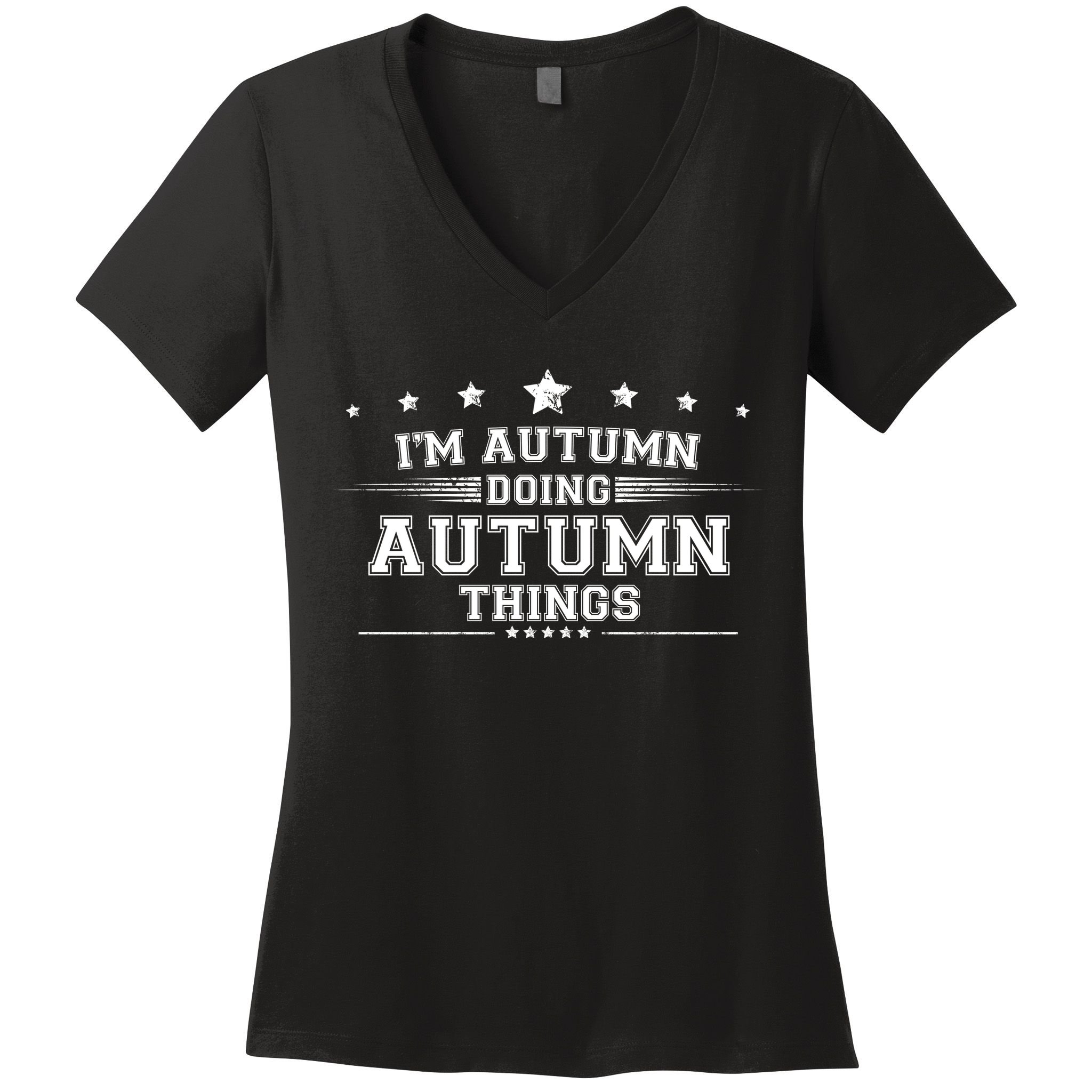 Im Autumn Doing Autumn Things Women's V-Neck T-Shirt