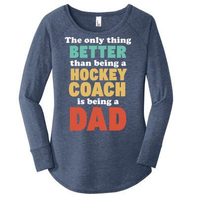 I'm A Dad And Hockey Coach Funny Fatherhood Funny Dad Gift Women's Perfect Tri Tunic Long Sleeve Shirt