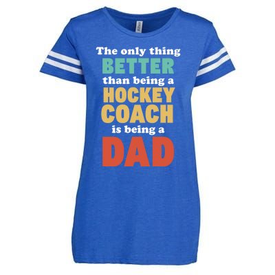 I'm A Dad And Hockey Coach Funny Fatherhood Funny Dad Gift Enza Ladies Jersey Football T-Shirt