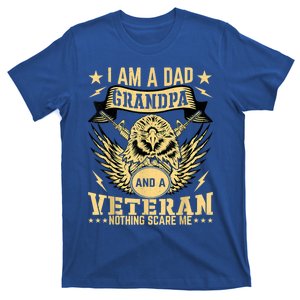 I'm A Dad Grandpa And A Veteran Nothing Scares Me Father Day Gift T-Shirt