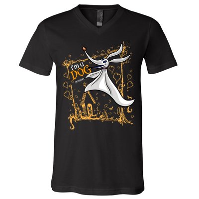 I’M A Dog Person Halloween Dog Zero Dog Nightmare V-Neck T-Shirt