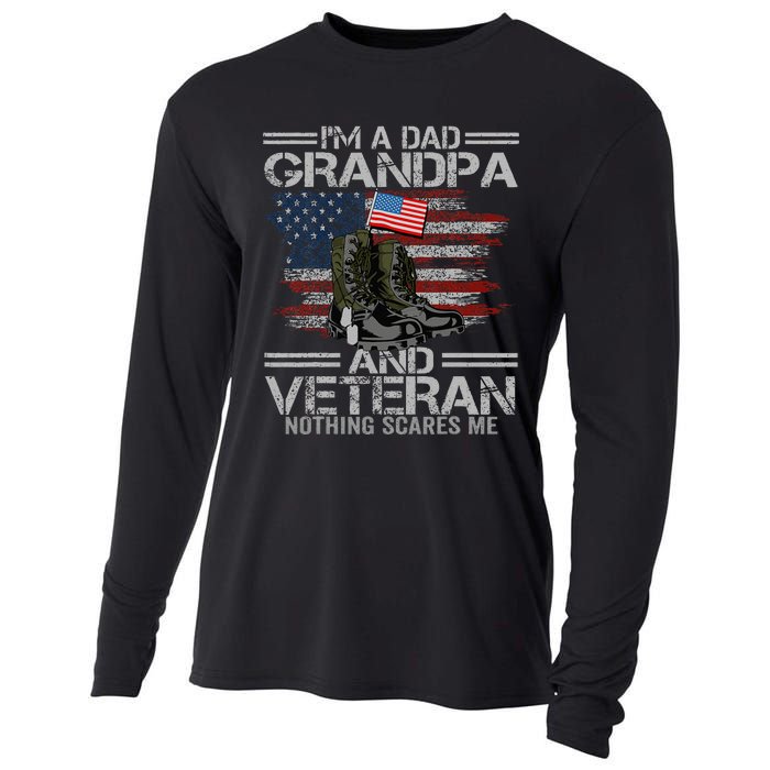 Im A Dad Grandpa And Veteran Fathers Day Cooling Performance Long Sleeve Crew