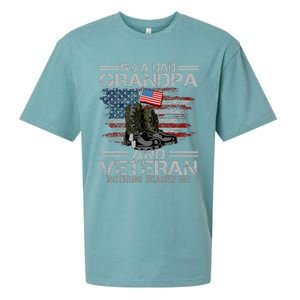 Im A Dad Grandpa And Veteran Fathers Day Sueded Cloud Jersey T-Shirt