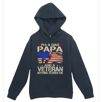 IM A Dad Papa And Veteran Funny Retro Papa Grandpa Gifts Urban Pullover Hoodie