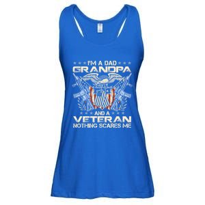 I'm A Dad Grandpa And Veteran Funny Retro For Papa Grandpa Gift Ladies Essential Flowy Tank