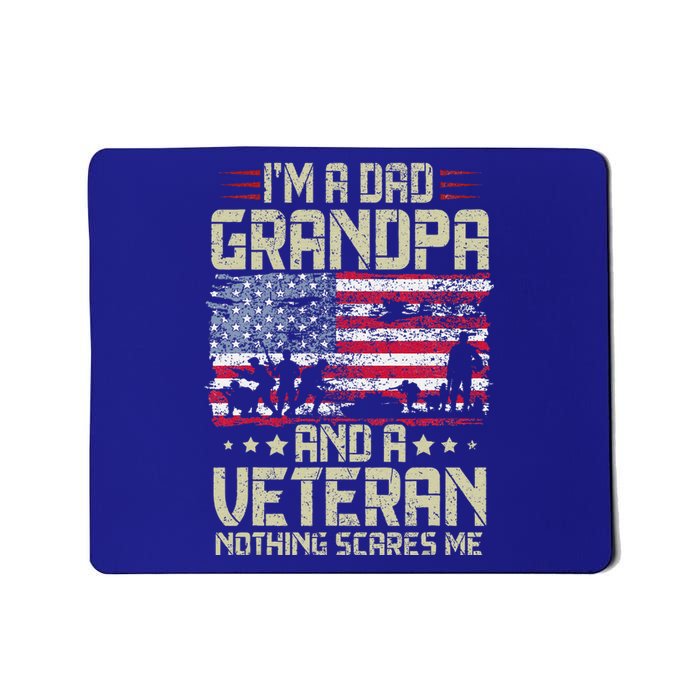 Im A Dad Grandpa And Veteran Fathers Day Papa Grandpa Mousepad