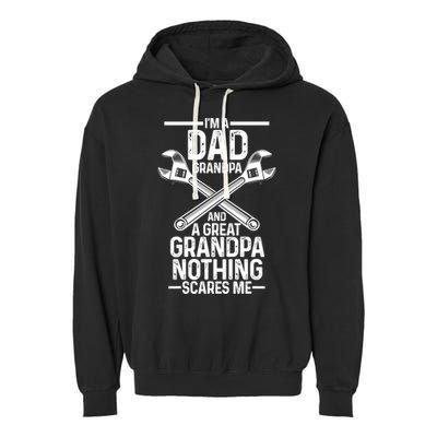 Im A Dad Grandpa And A Great Grandpa Cars Gift Garment-Dyed Fleece Hoodie