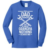 Im A Dad Grandpa And A Great Grandpa Cars Gift Kids Long Sleeve Shirt