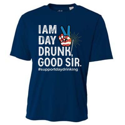 I Am Day Drunk Good Sir 4th Of July Cooling Performance Crew T-Shirt