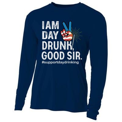 I Am Day Drunk Good Sir 4th Of July Cooling Performance Long Sleeve Crew