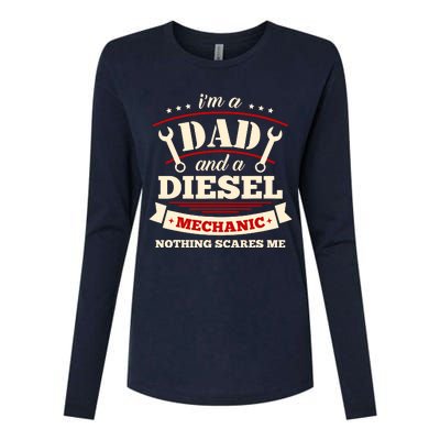 IM A Dad And Diesel Mechanic Funny Father Mechanic Womens Cotton Relaxed Long Sleeve T-Shirt