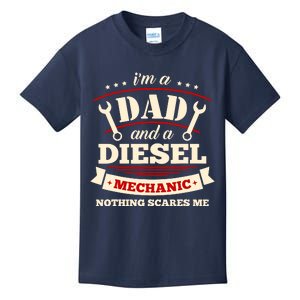 IM A Dad And Diesel Mechanic Funny Father Mechanic Kids T-Shirt