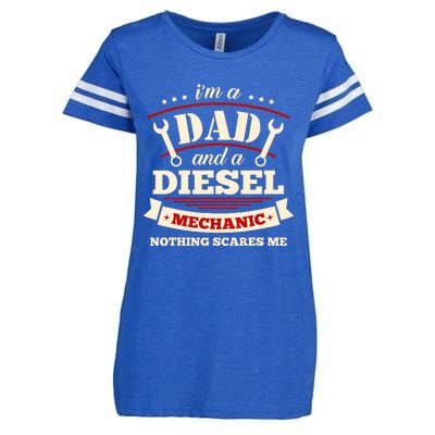 IM A Dad And Diesel Mechanic Funny Father Mechanic Enza Ladies Jersey Football T-Shirt