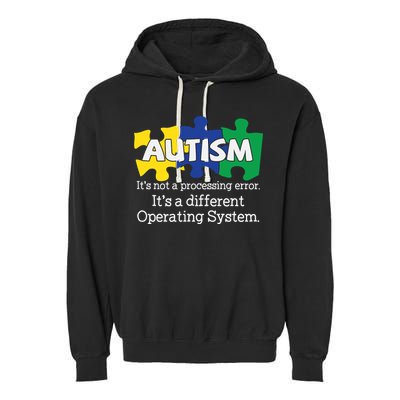It's A Different Operating System Autism Awareness, Autism Puzzle Garment-Dyed Fleece Hoodie