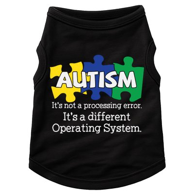 It's A Different Operating System Autism Awareness, Autism Puzzle Doggie Tank