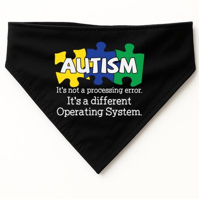 It's A Different Operating System Autism Awareness, Autism Puzzle USA-Made Doggie Bandana