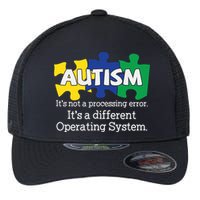 It's A Different Operating System Autism Awareness, Autism Puzzle Flexfit Unipanel Trucker Cap