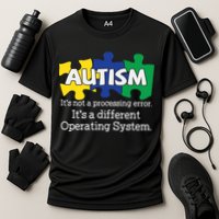 It's A Different Operating System Autism Awareness, Autism Puzzle Performance Shirt