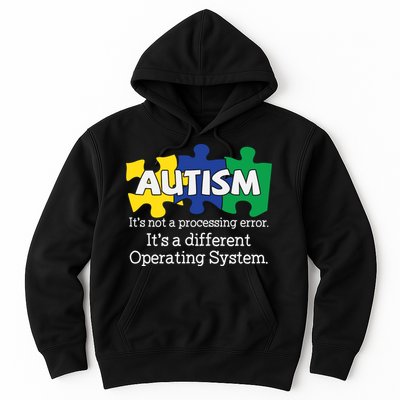 It's A Different Operating System Autism Awareness, Autism Puzzle Hoodie