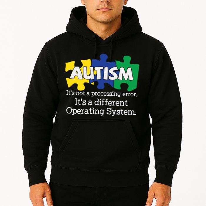 It's A Different Operating System Autism Awareness, Autism Puzzle Hoodie