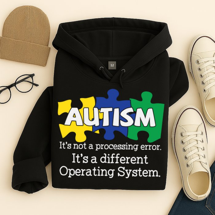It's A Different Operating System Autism Awareness, Autism Puzzle Hoodie