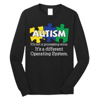 It's A Different Operating System Autism Awareness, Autism Puzzle Long Sleeve Shirt