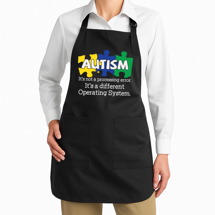 It's A Different Operating System Autism Awareness, Autism Puzzle Apron