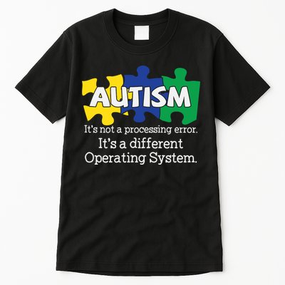 It's A Different Operating System Autism Awareness, Autism Puzzle Tall T-Shirt