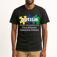 It's A Different Operating System Autism Awareness, Autism Puzzle Tall T-Shirt