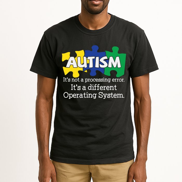 It's A Different Operating System Autism Awareness, Autism Puzzle Tall T-Shirt