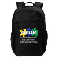 It's A Different Operating System Autism Awareness, Autism Puzzle Daily Commute Backpack