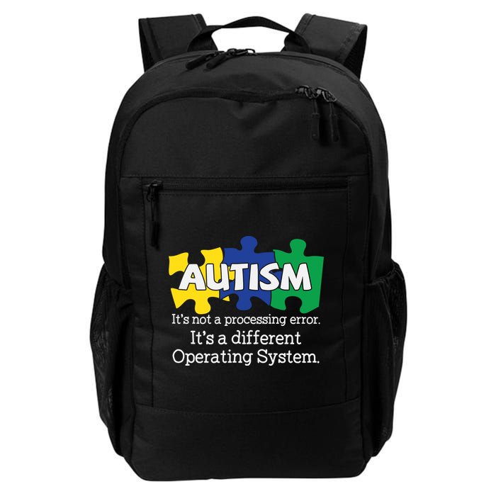 It's A Different Operating System Autism Awareness, Autism Puzzle Daily Commute Backpack