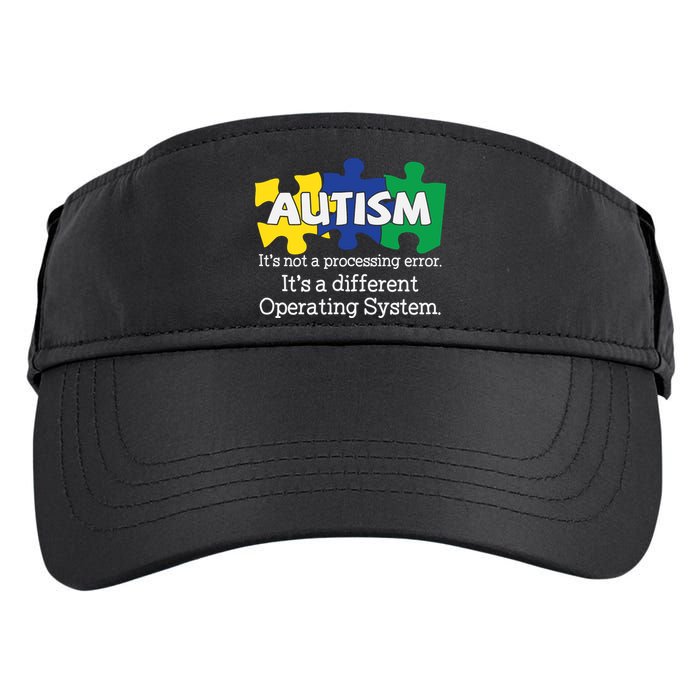 It's A Different Operating System Autism Awareness, Autism Puzzle Adult Drive Performance Visor