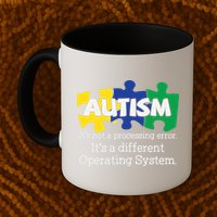 It's A Different Operating System Autism Awareness, Autism Puzzle Mug