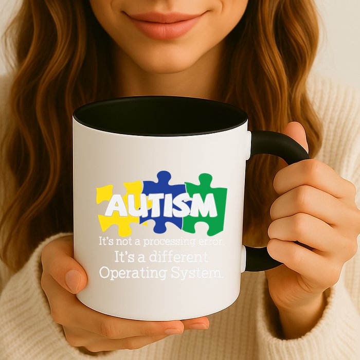 It's A Different Operating System Autism Awareness, Autism Puzzle Mug