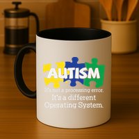 It's A Different Operating System Autism Awareness, Autism Puzzle Mug