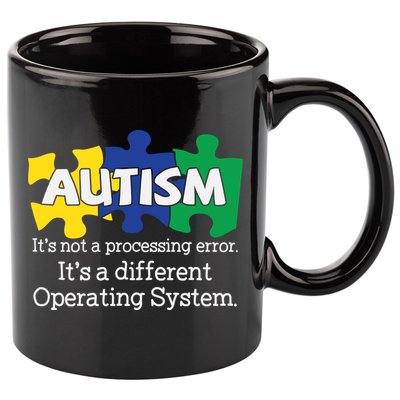 It's A Different Operating System Autism Awareness, Autism Puzzle 11oz C Handle Ceramic Mug