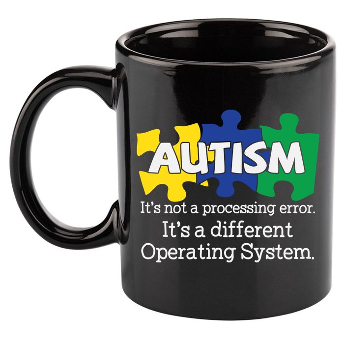 It's A Different Operating System Autism Awareness, Autism Puzzle 11oz C Handle Ceramic Mug