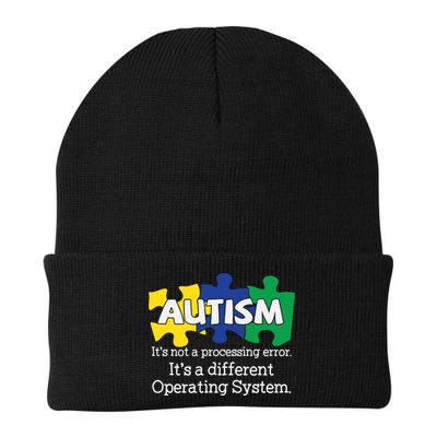 It's A Different Operating System Autism Awareness, Autism Puzzle Knit Cap Winter Beanie