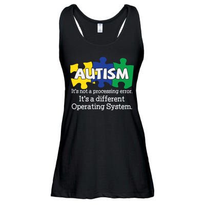 It's A Different Operating System Autism Awareness, Autism Puzzle Ladies Essential Flowy Tank