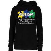 It's A Different Operating System Autism Awareness, Autism Puzzle Womens Funnel Neck Pullover Hood