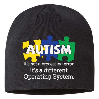 It's A Different Operating System Autism Awareness, Autism Puzzle Sustainable Beanie