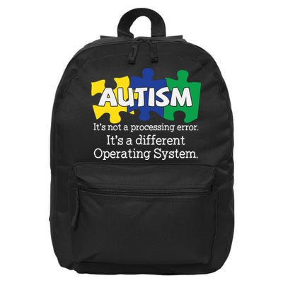 It's A Different Operating System Autism Awareness, Autism Puzzle 16 in Basic Backpack
