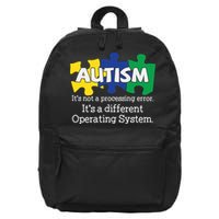 It's A Different Operating System Autism Awareness, Autism Puzzle 16 in Basic Backpack